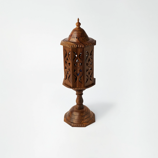 Wooden Side Table Lamp