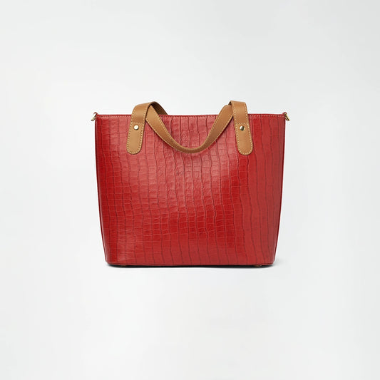 Red Croc Bucket Bag