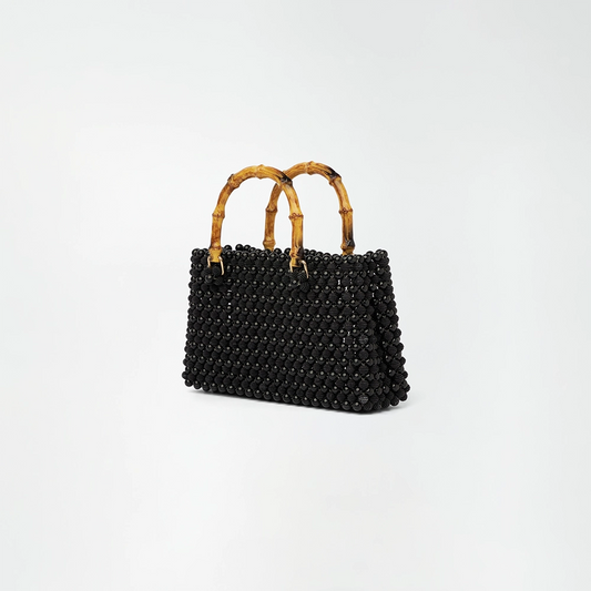 Midnight Mirage Beaded Tote