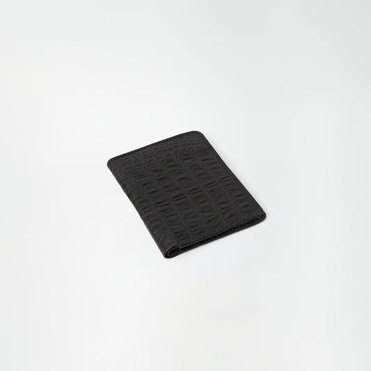 Textured Black Bi-Fold Wallet