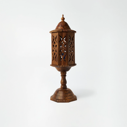 Wooden Side Table Lamp