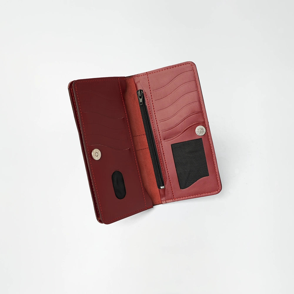 The Sleek Red Organizer Wallet