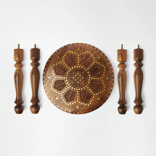 Small Carved Mehfil Table