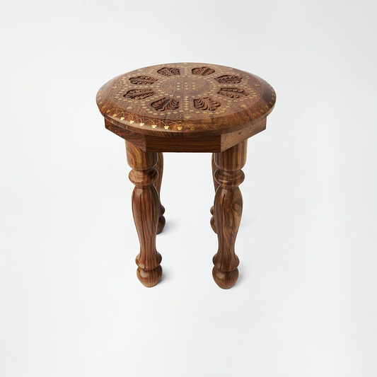 Small Carved Mehfil Table