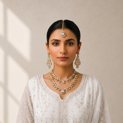 Gold Plated Zircon Necklace Set